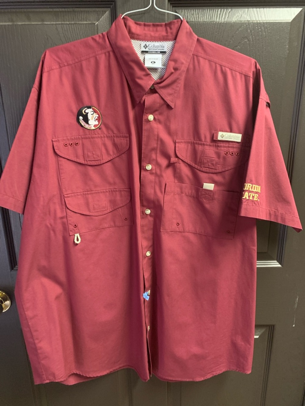 Columbia Florida State University Short Sleeve Fishing Shirt XL